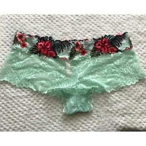 Size L. PINK Victoria's Secret Panty. Lace Floral